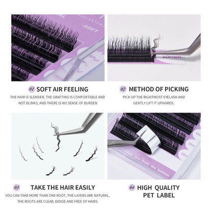 ANNAFRIS 2024 New Style Wool Roll False Eyelash 5D Wool Curly Eyelash Extension Natural Long Fluffy Soft Full Handmade Eye Lash