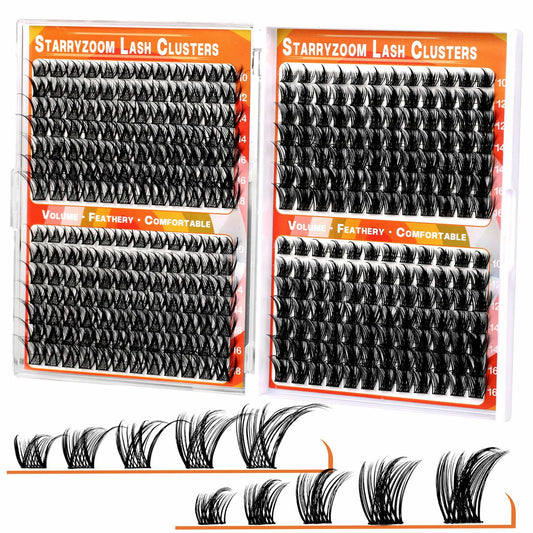Starryzoom Lash Clusters Book Wispy Flull Volume Spiky Doe-Eye Manga Cluster 