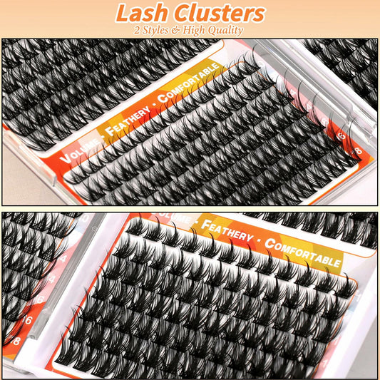 Starryzoom Lash Clusters Book Wispy Flull Volume Spiky Doe-Eye Manga Cluster 