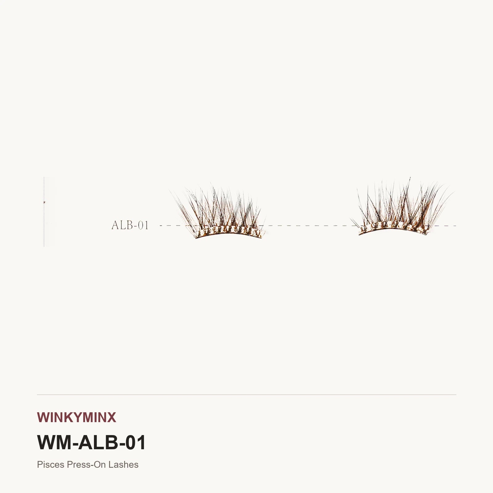 Pisces Press-On Lashes, style ALB-01