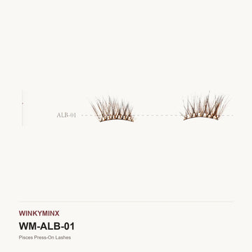 Pisces Press-On Lashes, style ALB-01