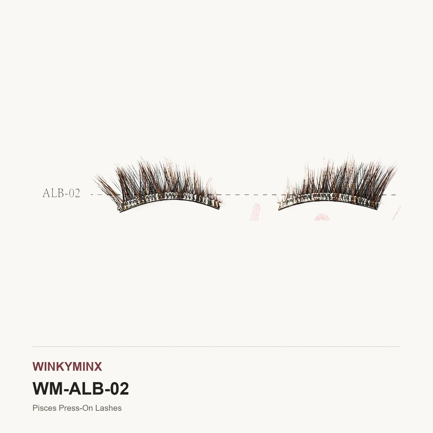 Pisces Press-On Lashes, style ALB-02