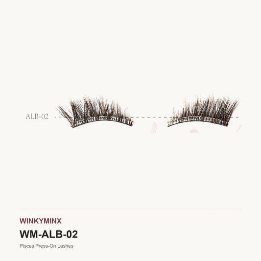 Pisces Press-On Lashes, style ALB-02