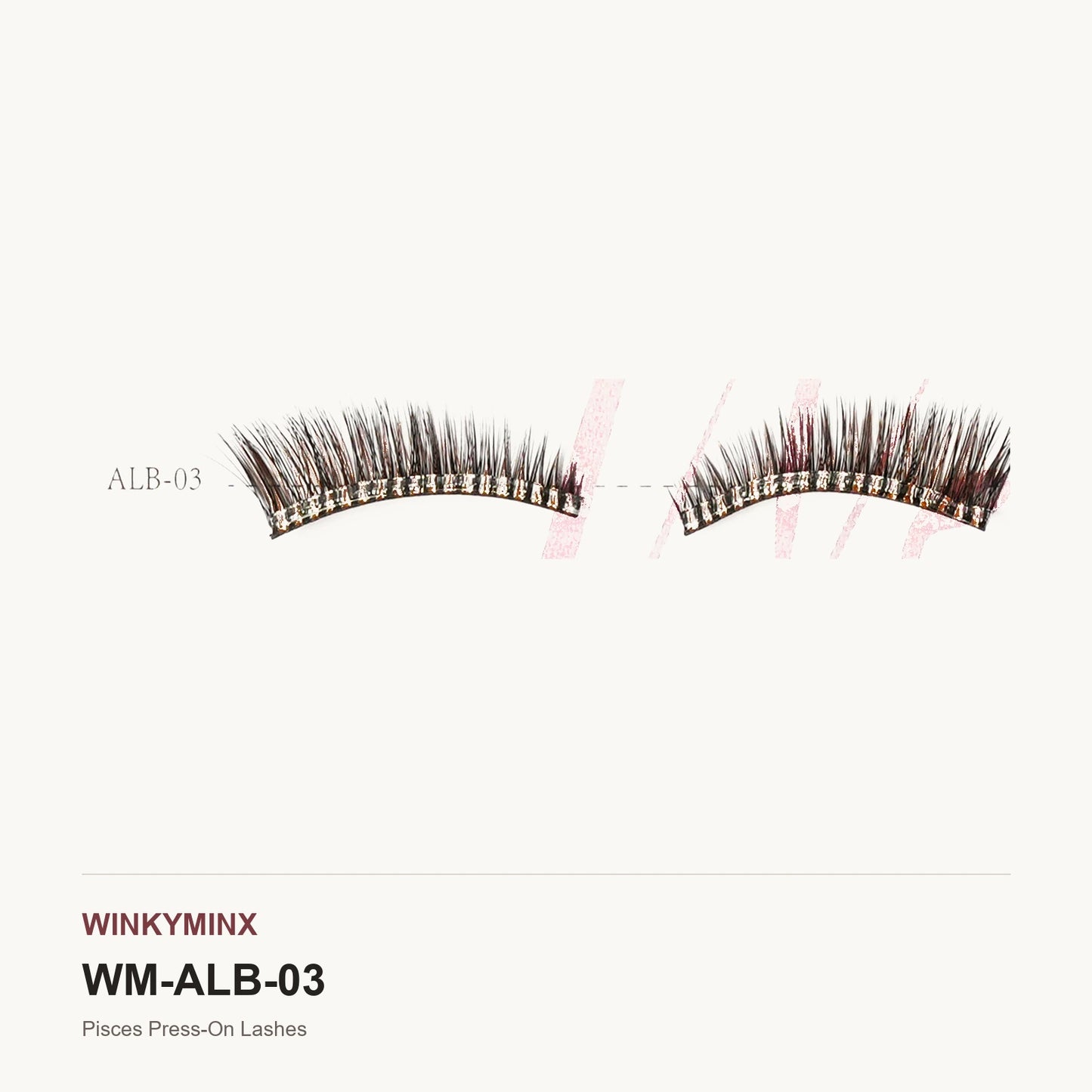 Pisces Press-On Lashes, style ALB-03
