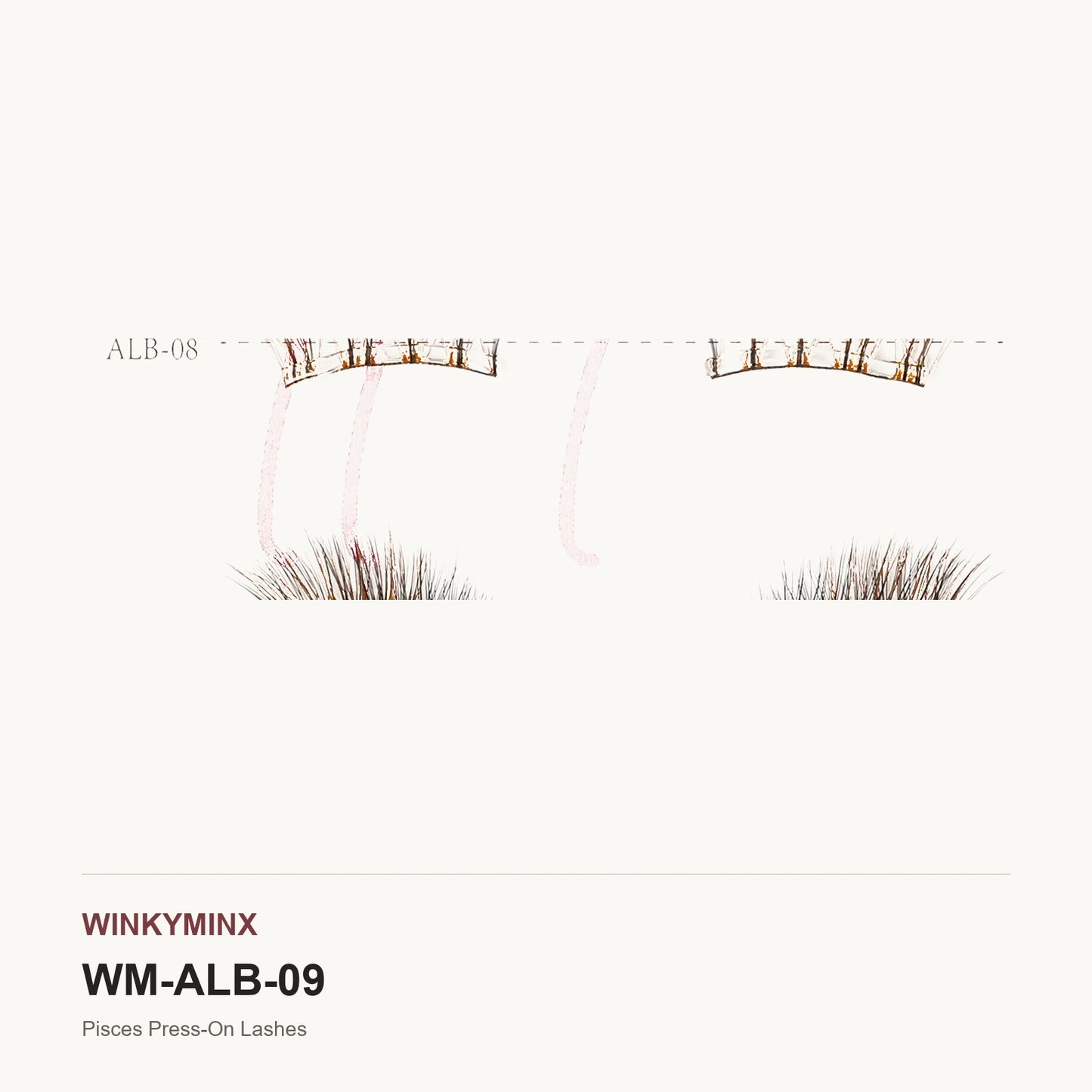 Pisces Press-On Lashes, style ALB-09