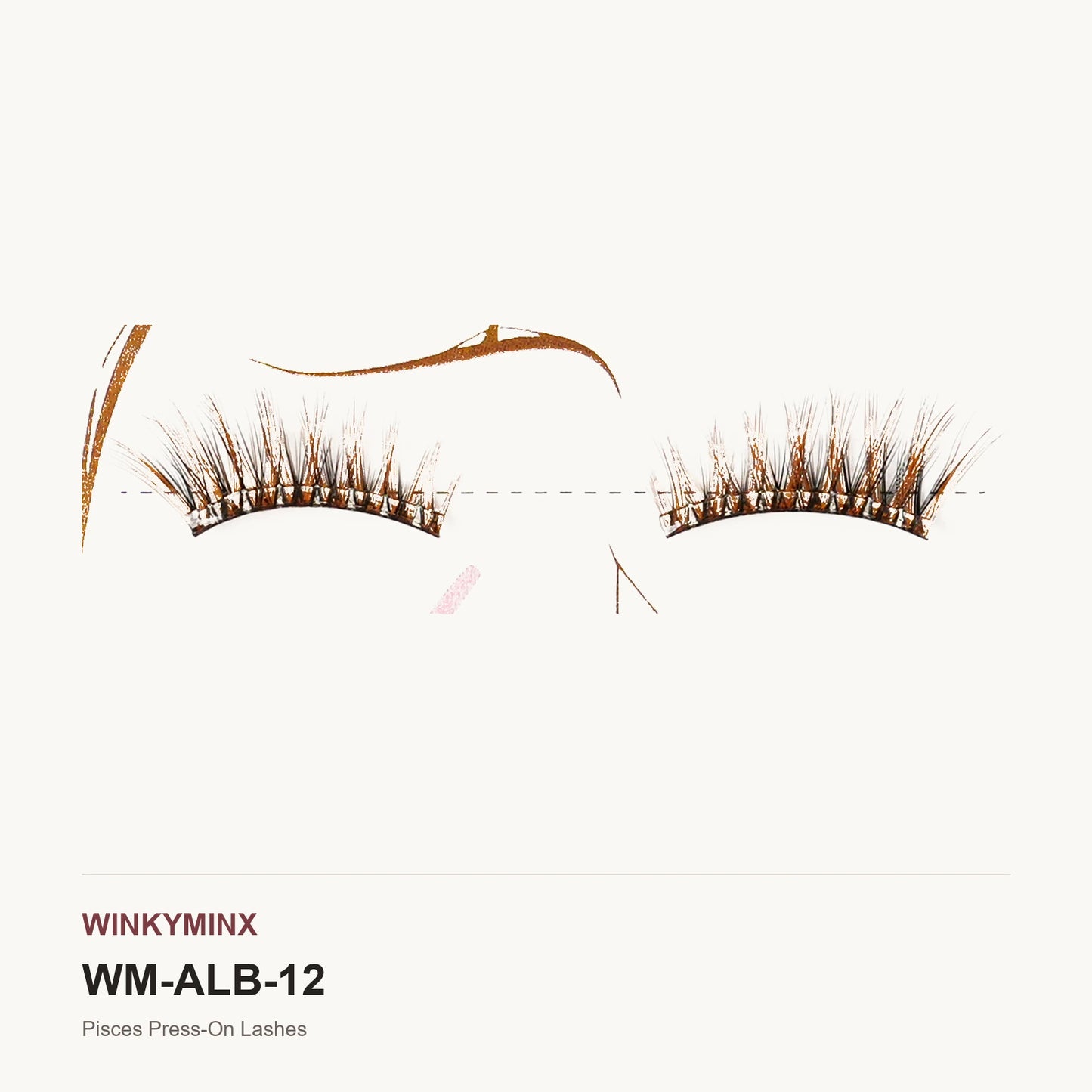 Pisces Press-On Lashes, style ALB-12