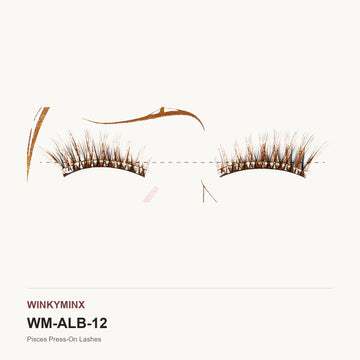 Pisces Press-On Lashes, style ALB-12