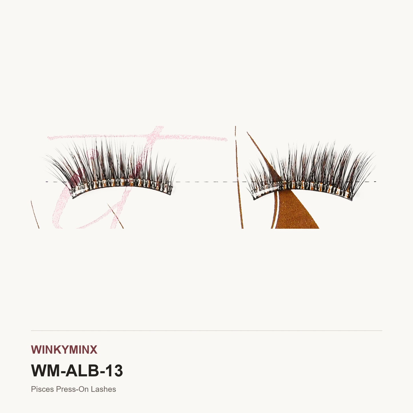 Pisces Press-On Lashes, style ALB-13