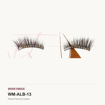 Pisces Press-On Lashes, style ALB-13