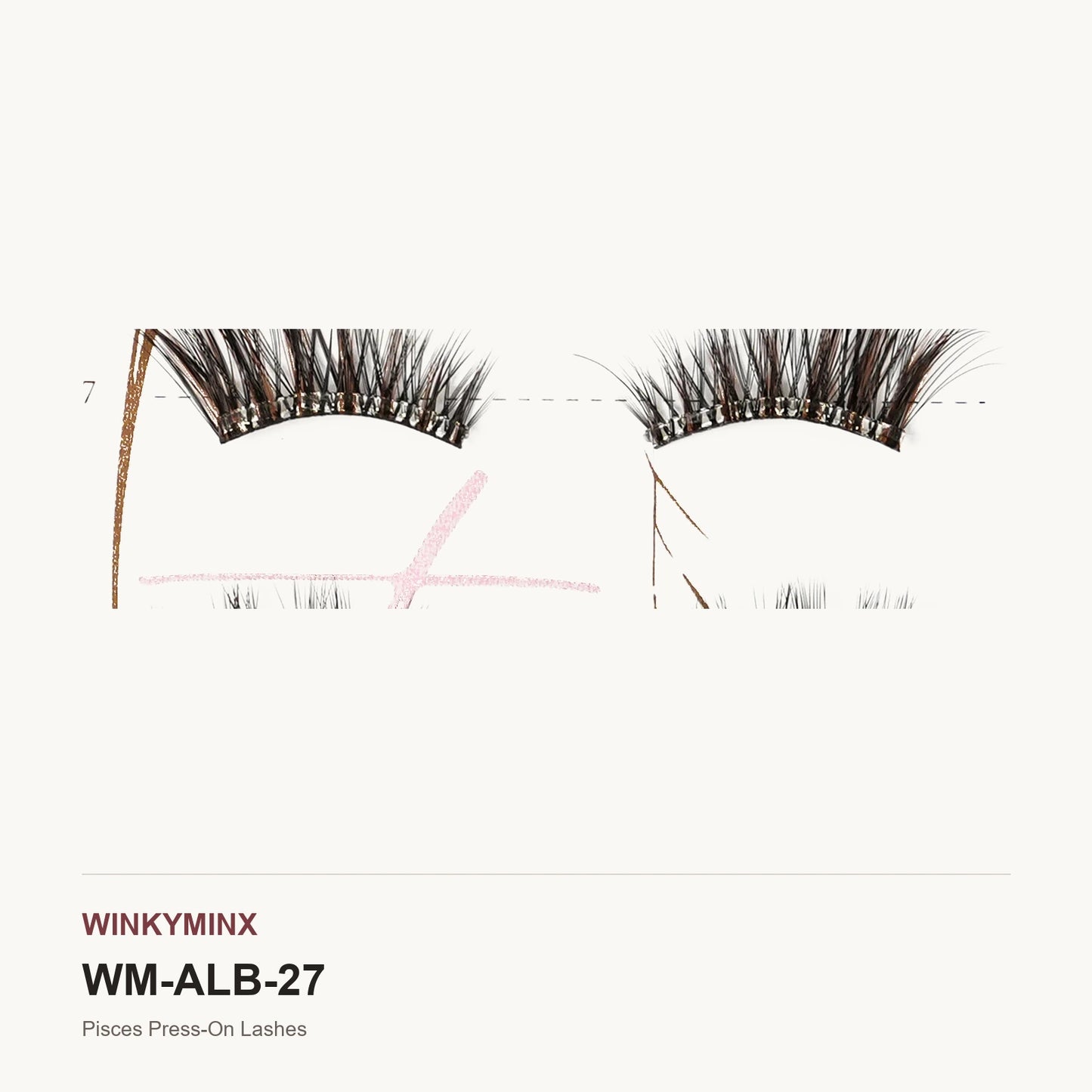 Pisces Press-On Lashes, style ALB-27