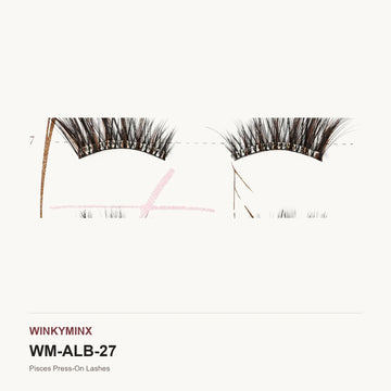Pisces Press-On Lashes, style ALB-27