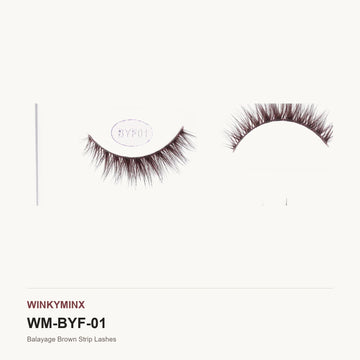 Balayage Brown Strip Lashes, style BYF01