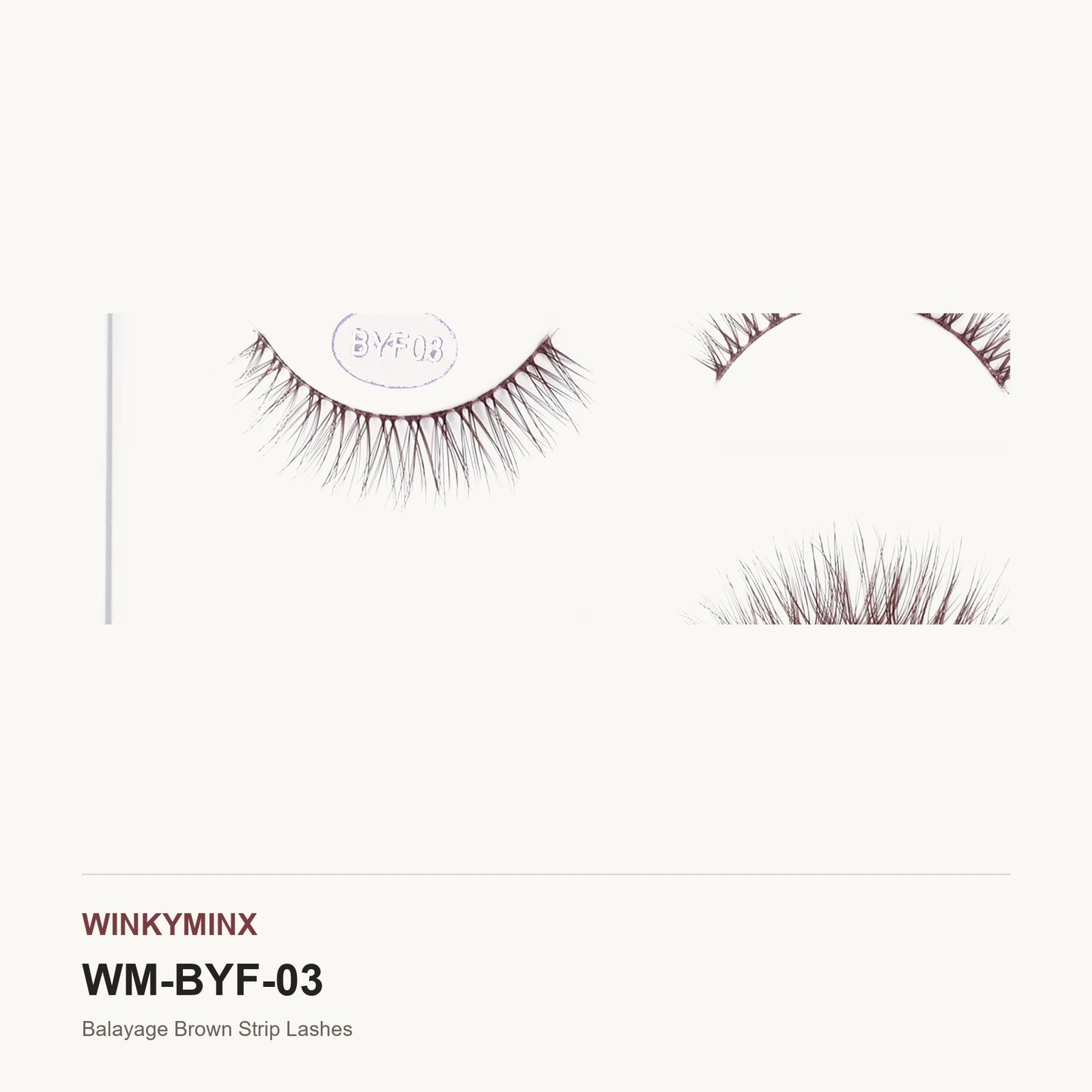 Balayage Brown Strip Lashes, style BYF03