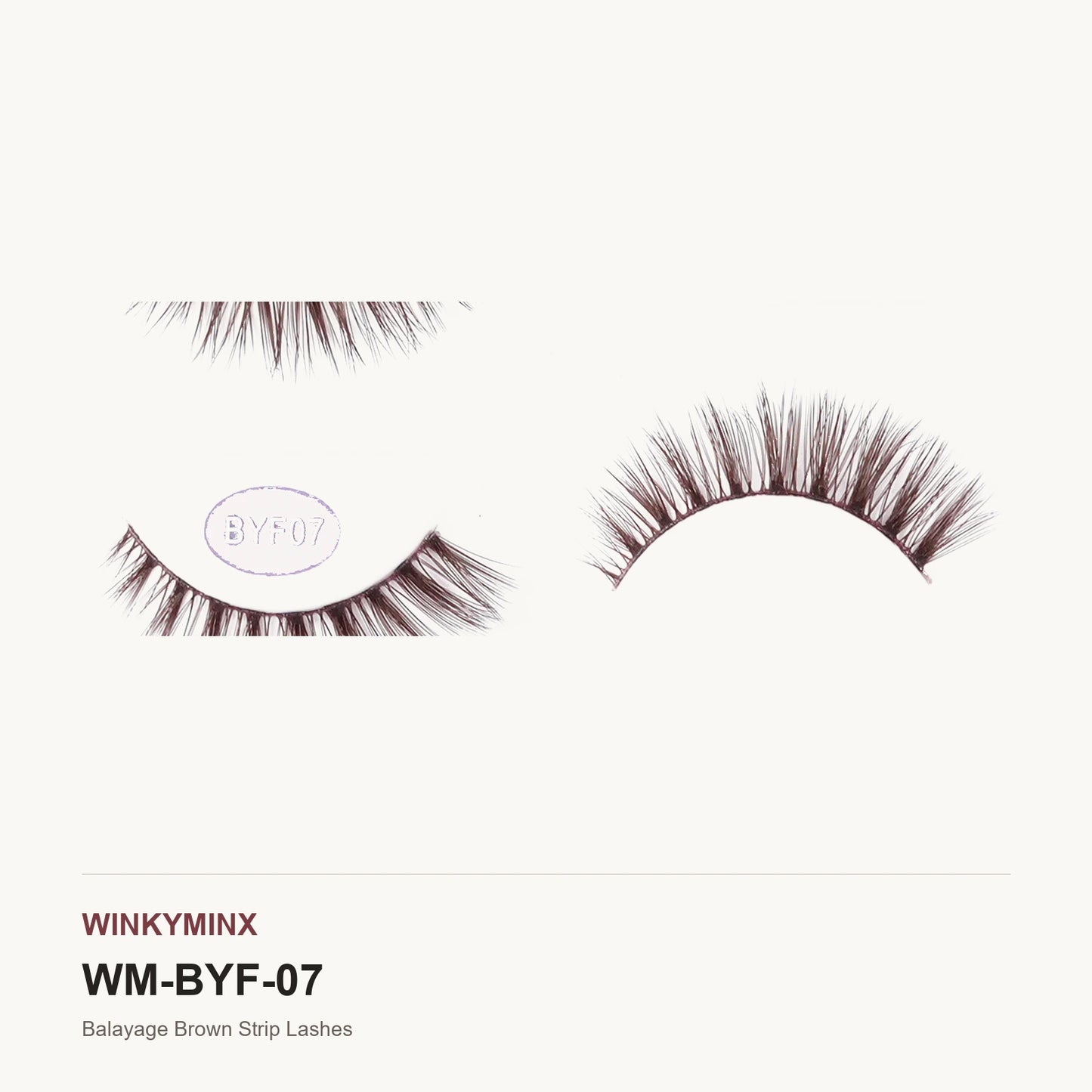 Balayage Brown Strip Lashes, style BYF07