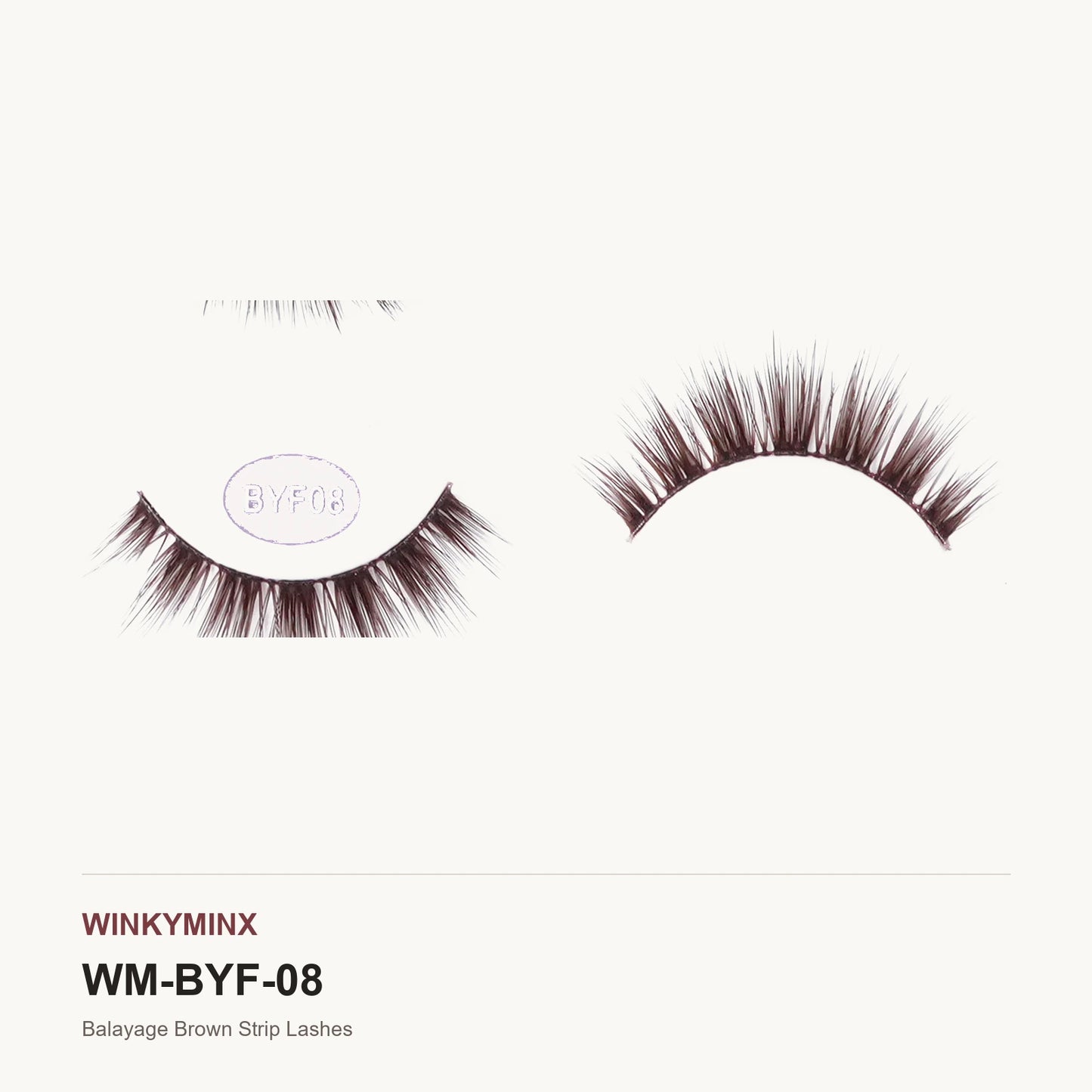 Balayage Brown Strip Lashes, style BYF08
