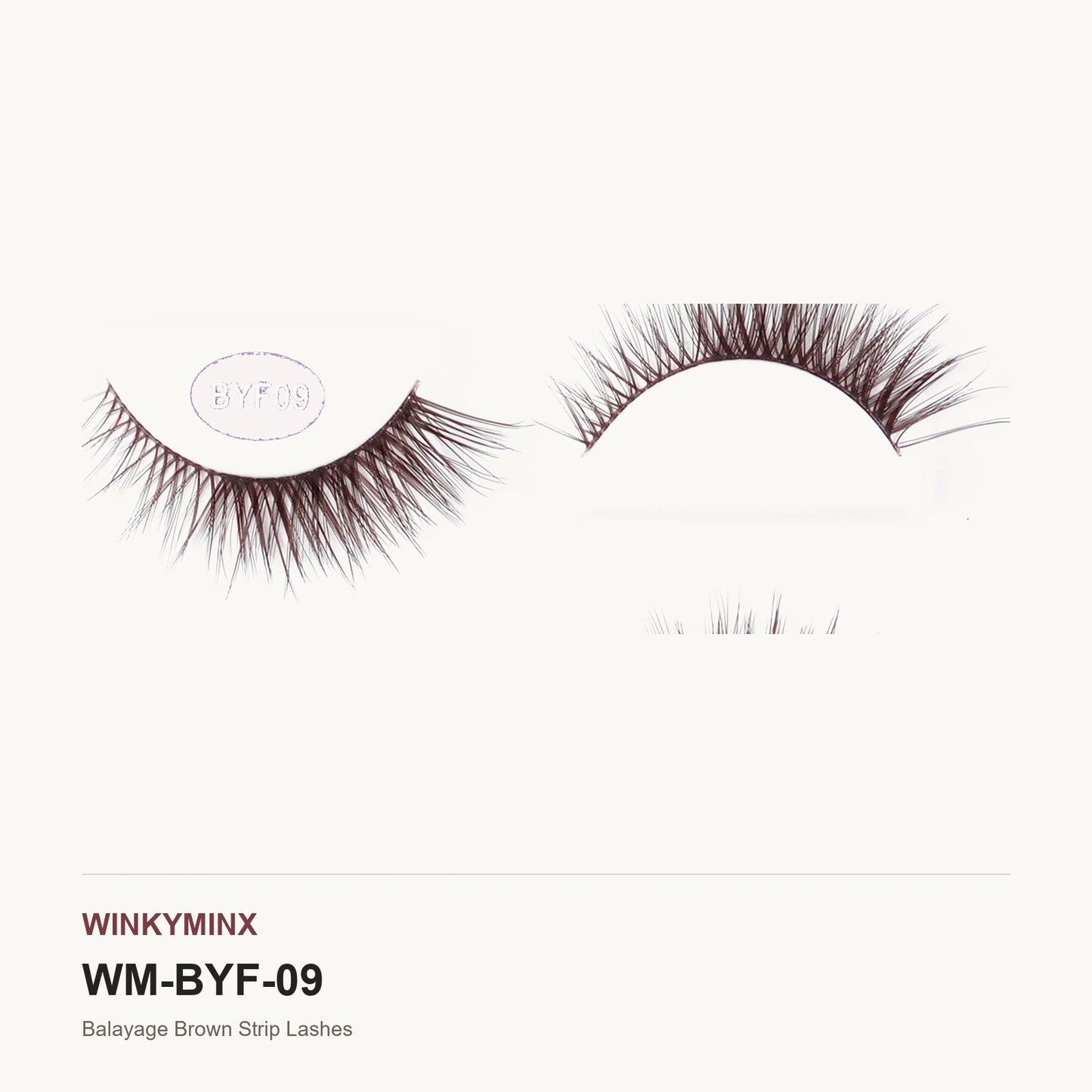 Balayage Brown Strip Lashes, style BYF09
