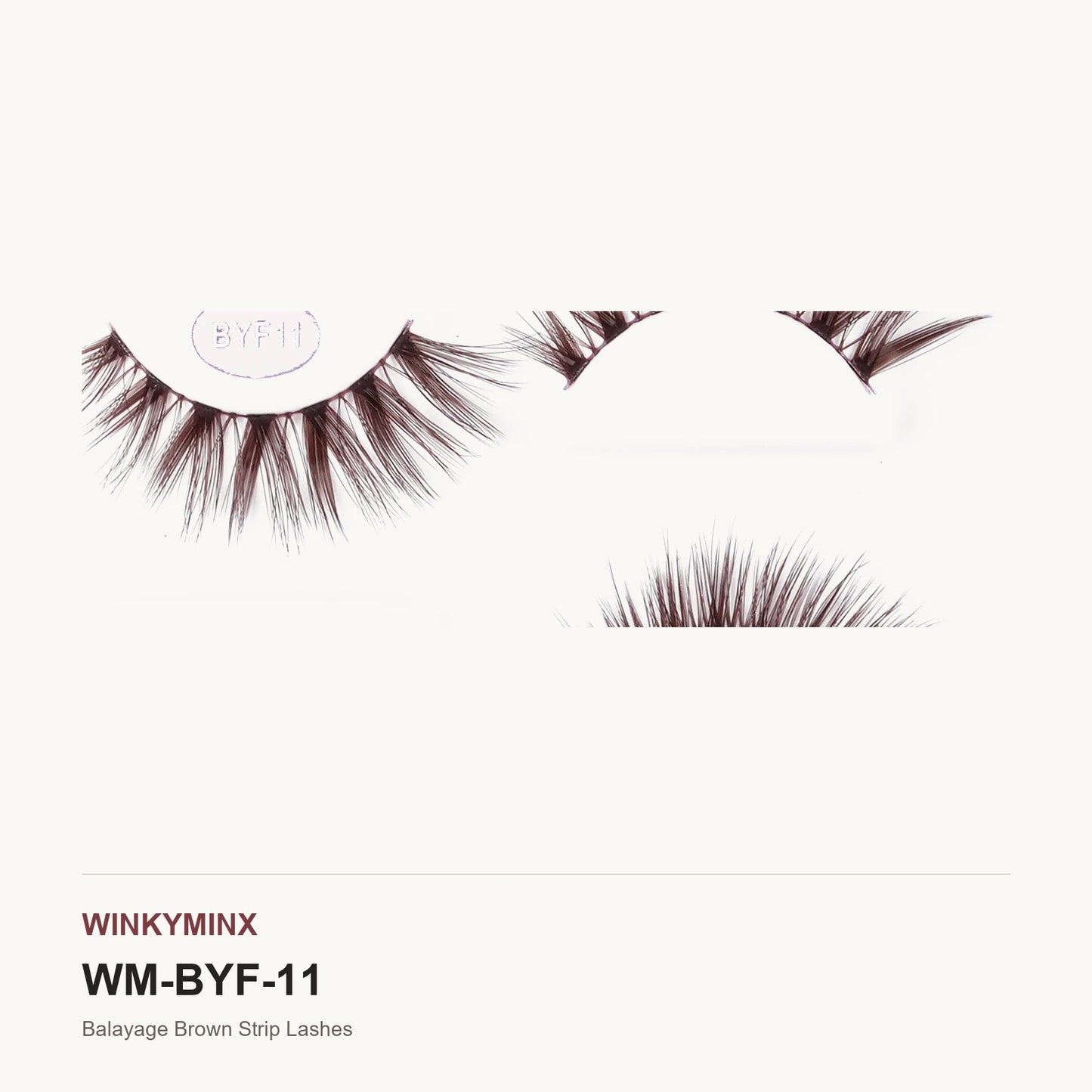 Balayage Brown Strip Lashes, style BYF11
