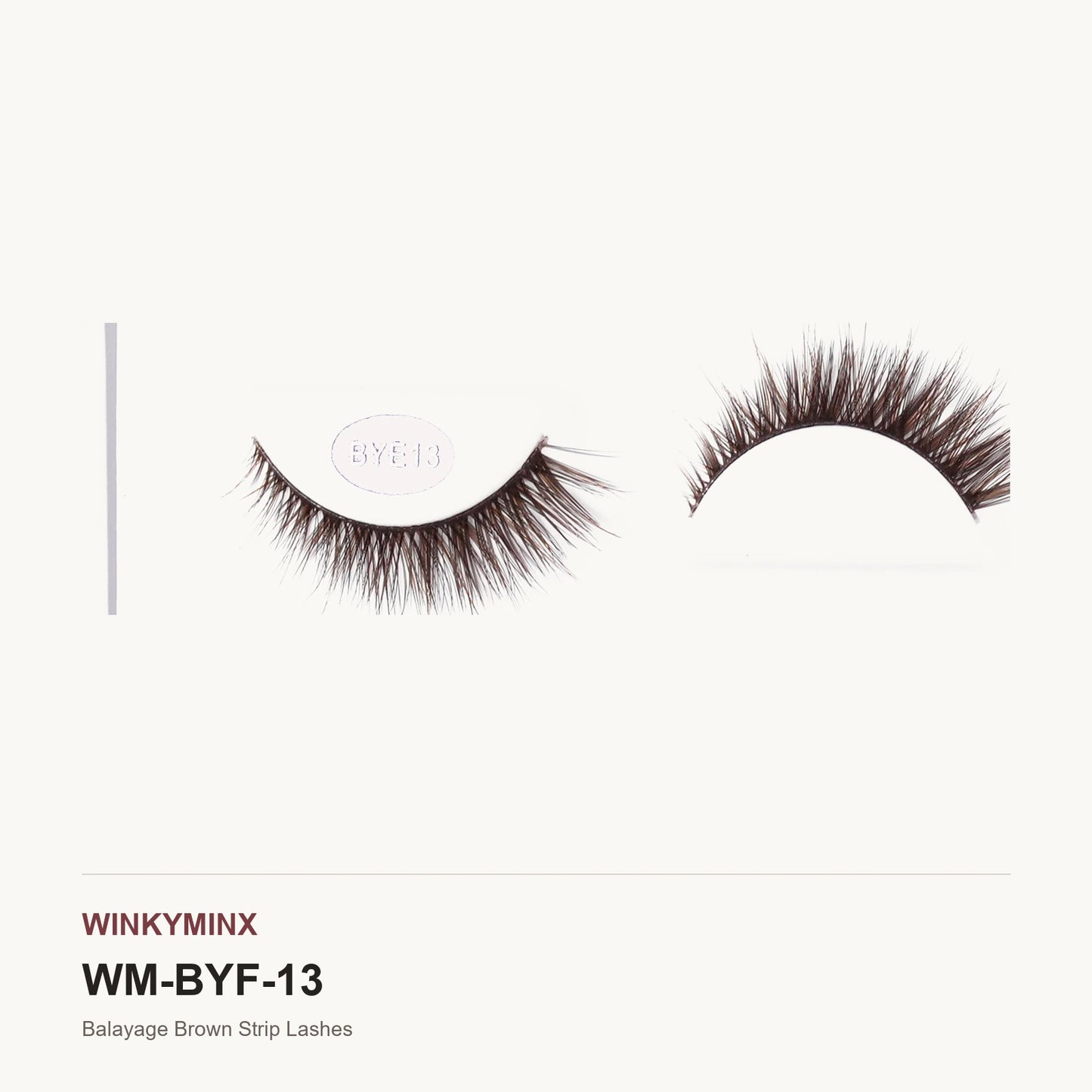 Balayage Brown Strip Lashes, style BYE13