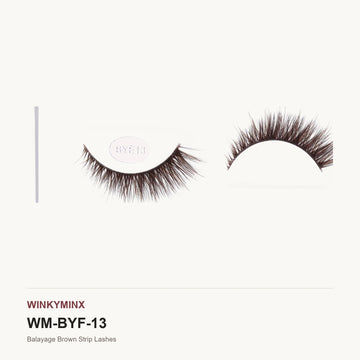 Balayage Brown Strip Lashes, style BYE13