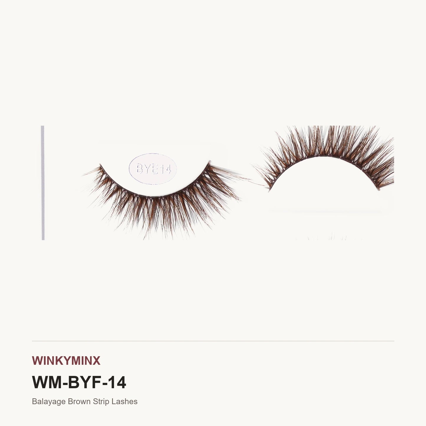 Balayage Brown Strip Lashes, style BYE14