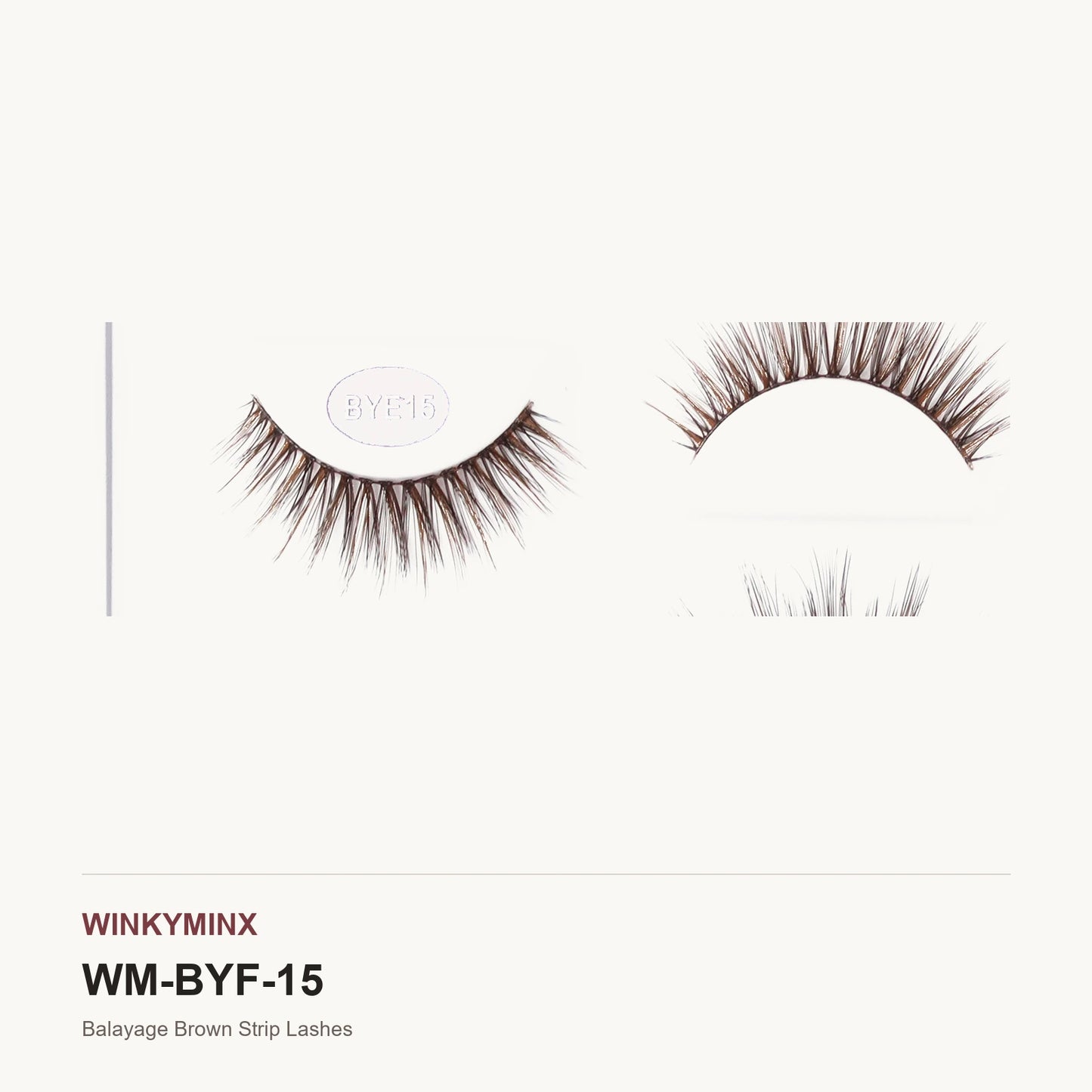 Balayage Brown Strip Lashes, style BYE15