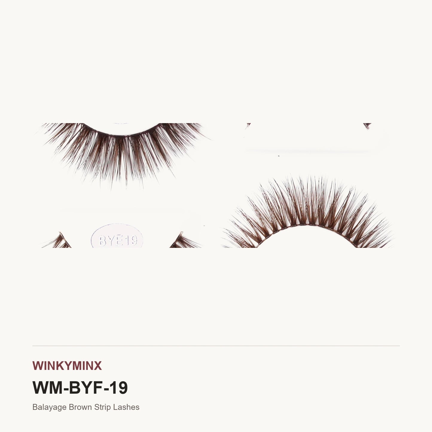 Balayage Brown Strip Lashes, style BYE19