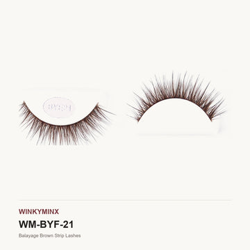 Balayage Brown Strip Lashes, style BYE21
