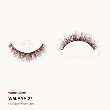 Balayage Brown Strip Lashes, style BYE22