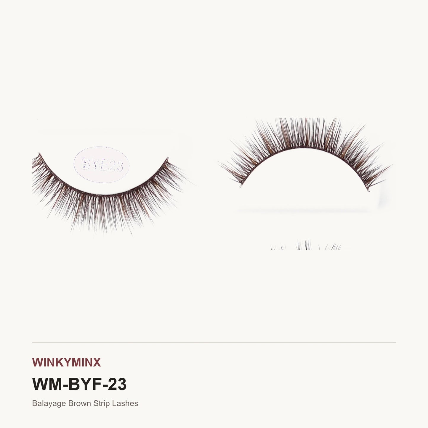 Balayage Brown Strip Lashes, style BYE23