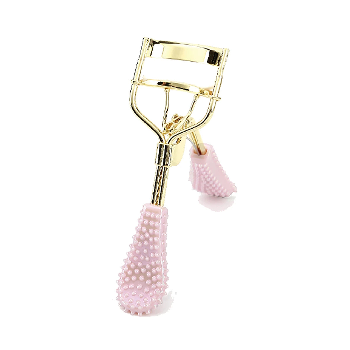 Comfort-Grip A4 Eyelash Curler, Gold with Pink Crystal Grip (A4-05)