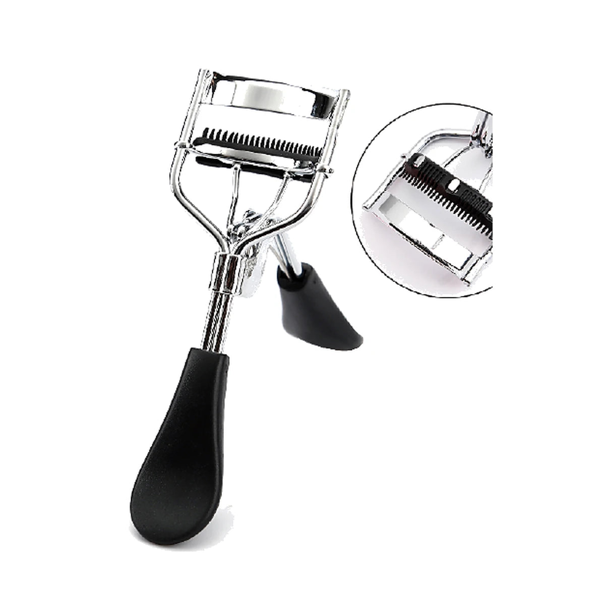 Comfort-Grip A4 Eyelash Curler, Silver Black Lash Comb (A4-16)