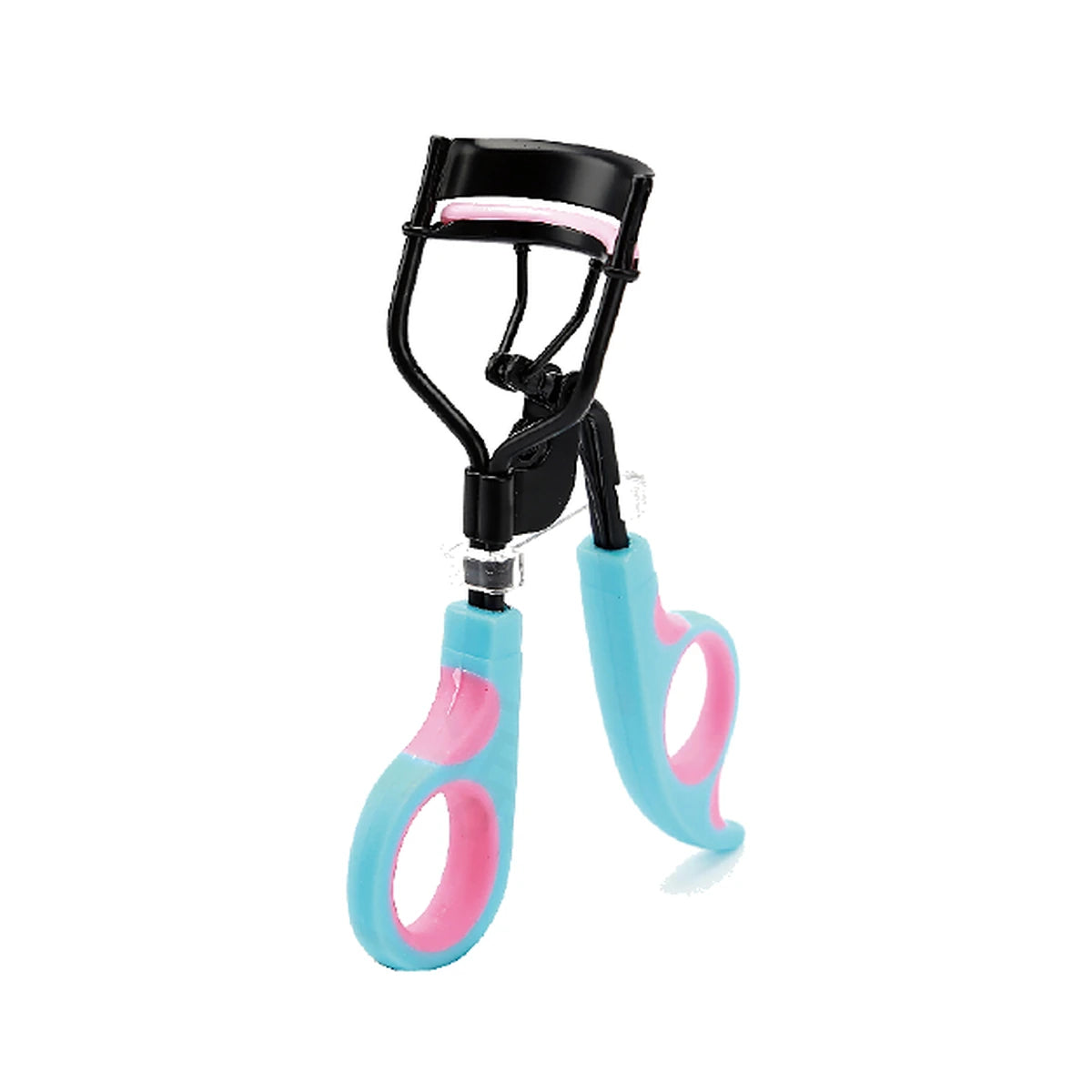 Comfort-Grip A4 Eyelash Curler, Black Aqua-Pink Grip (A4-19)