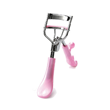 Comfort-Grip A4 Eyelash Curler, Silver Curved Pink Grip (A4-28)