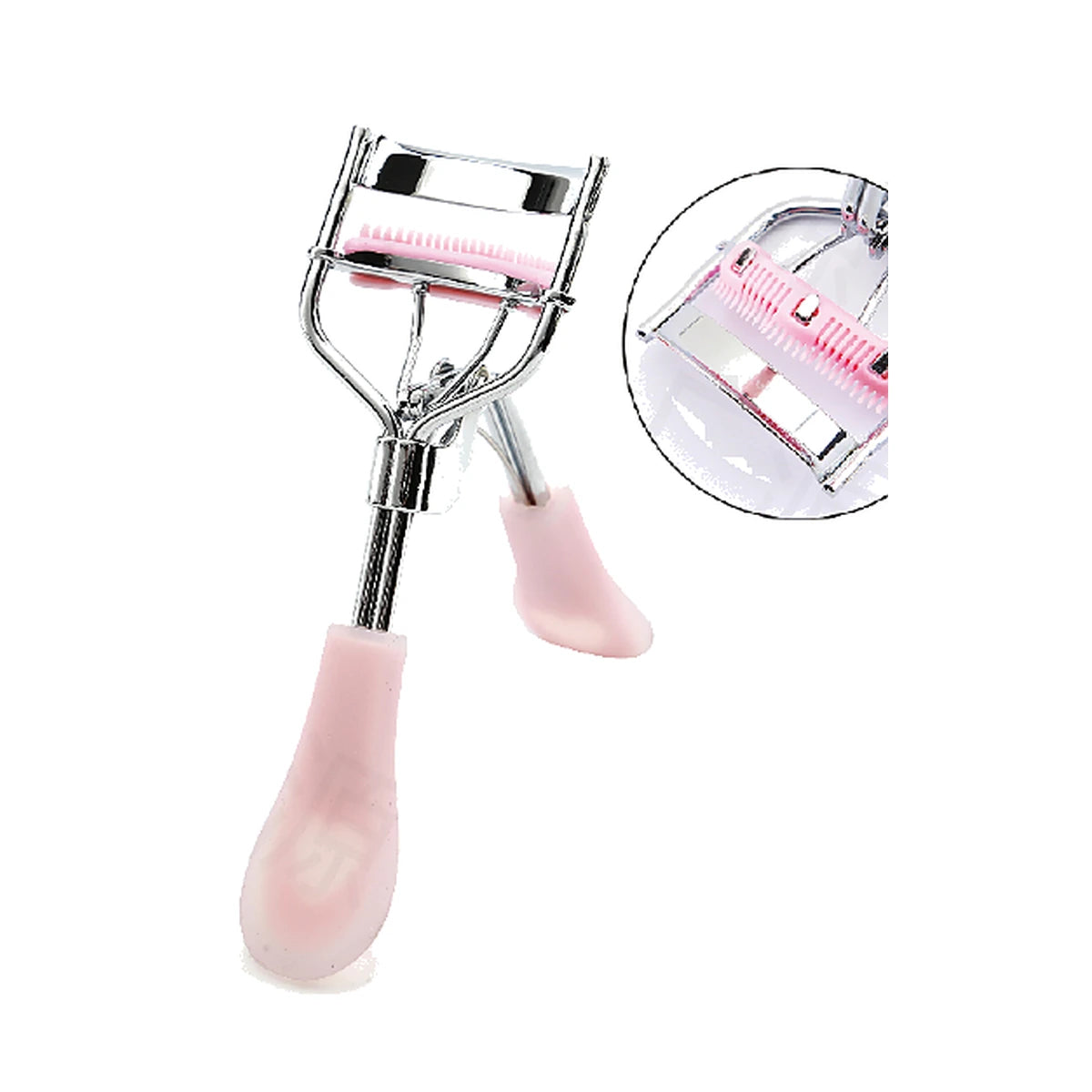 Comfort-Grip A4 Eyelash Curler, Silver Blush Lash Comb (A4-29)