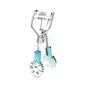 Comfort-Grip A4 Eyelash Curler, Silver Blue Floral Grip (A4-30)