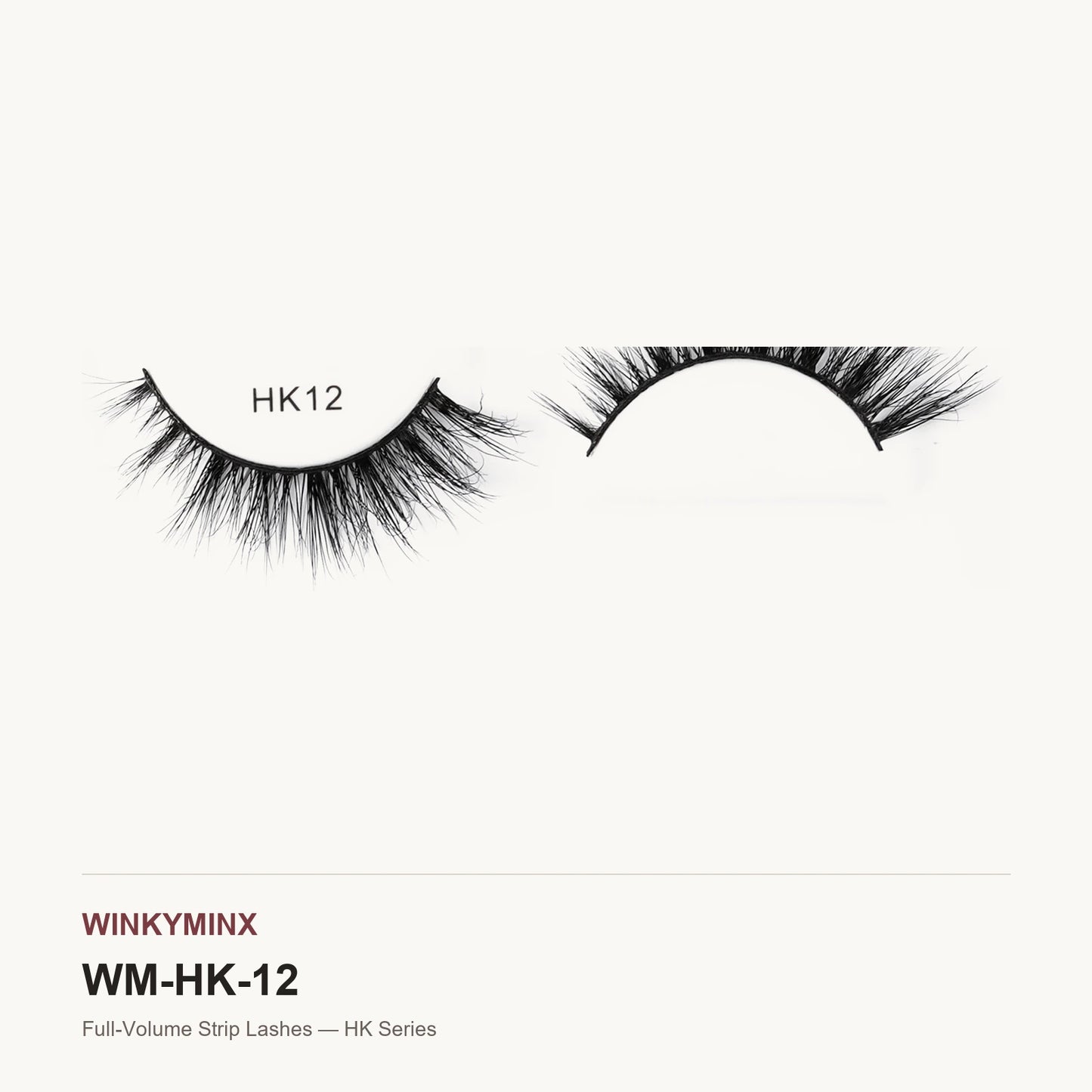 Full-Volume Strip Lashes — HK Series, style HK12