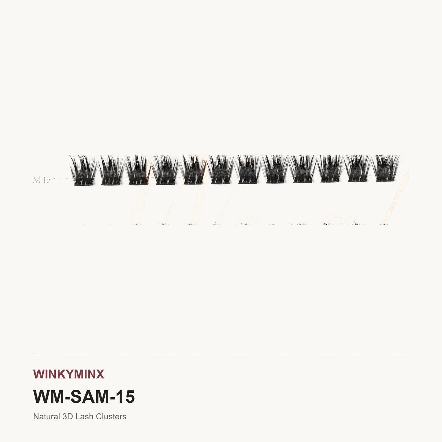 Natural 3D Lash Clusters, style SAM15