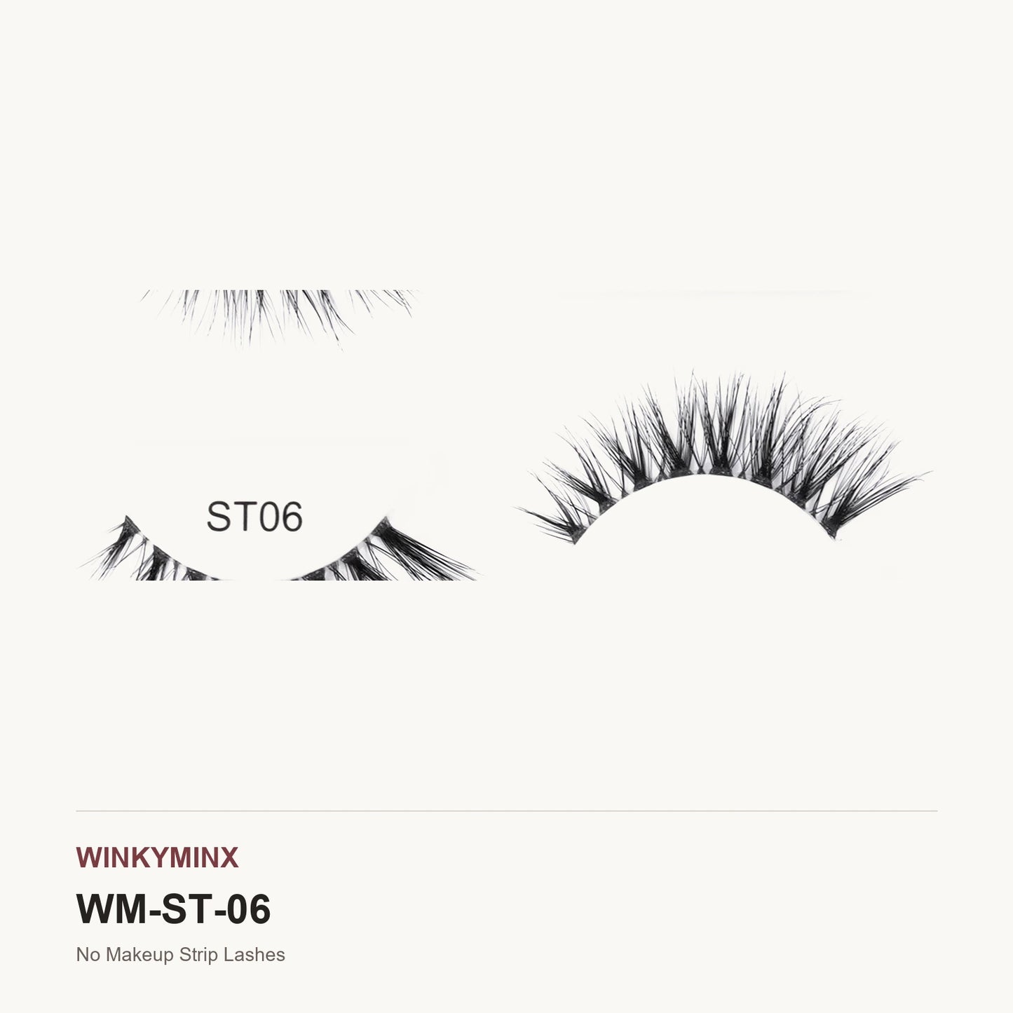 No Makeup Strip Lashes, style ST06
