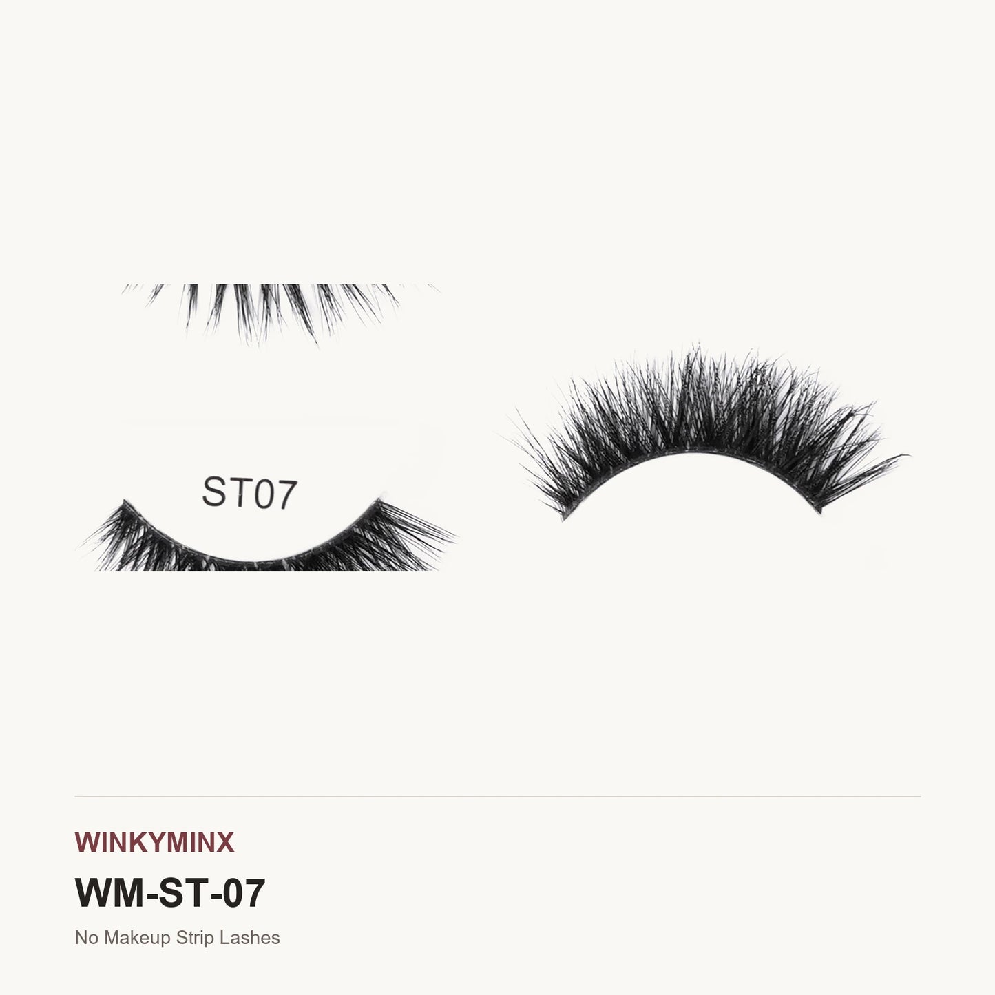 No Makeup Strip Lashes, style ST07