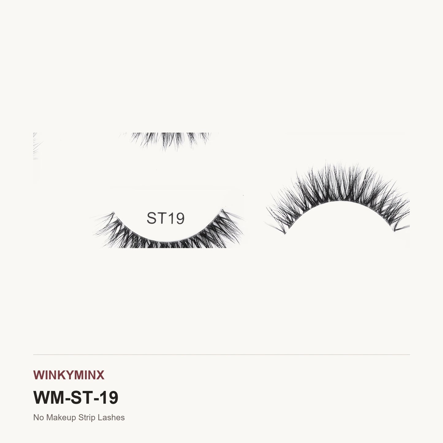 No Makeup Strip Lashes, style ST19