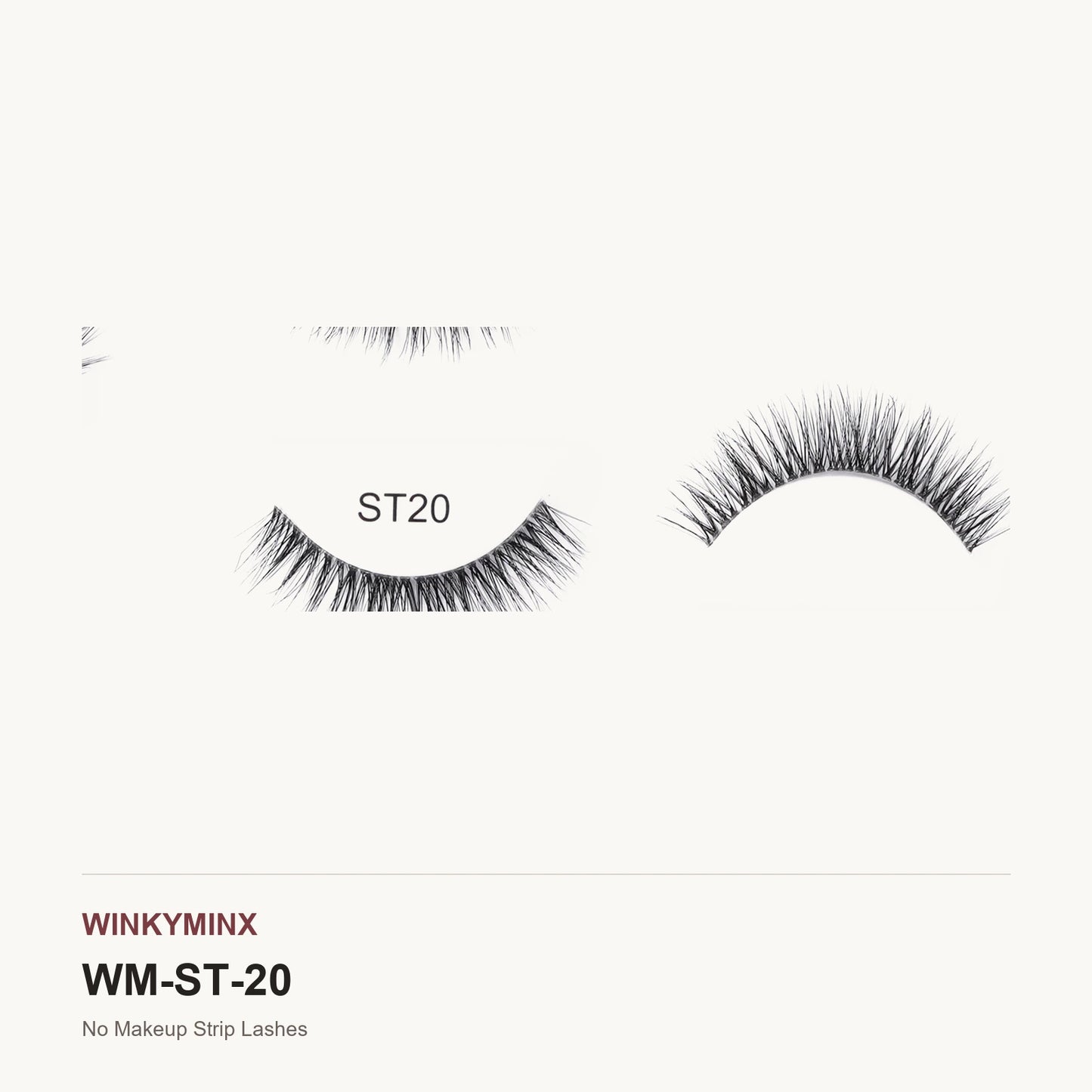 No Makeup Strip Lashes, style ST20