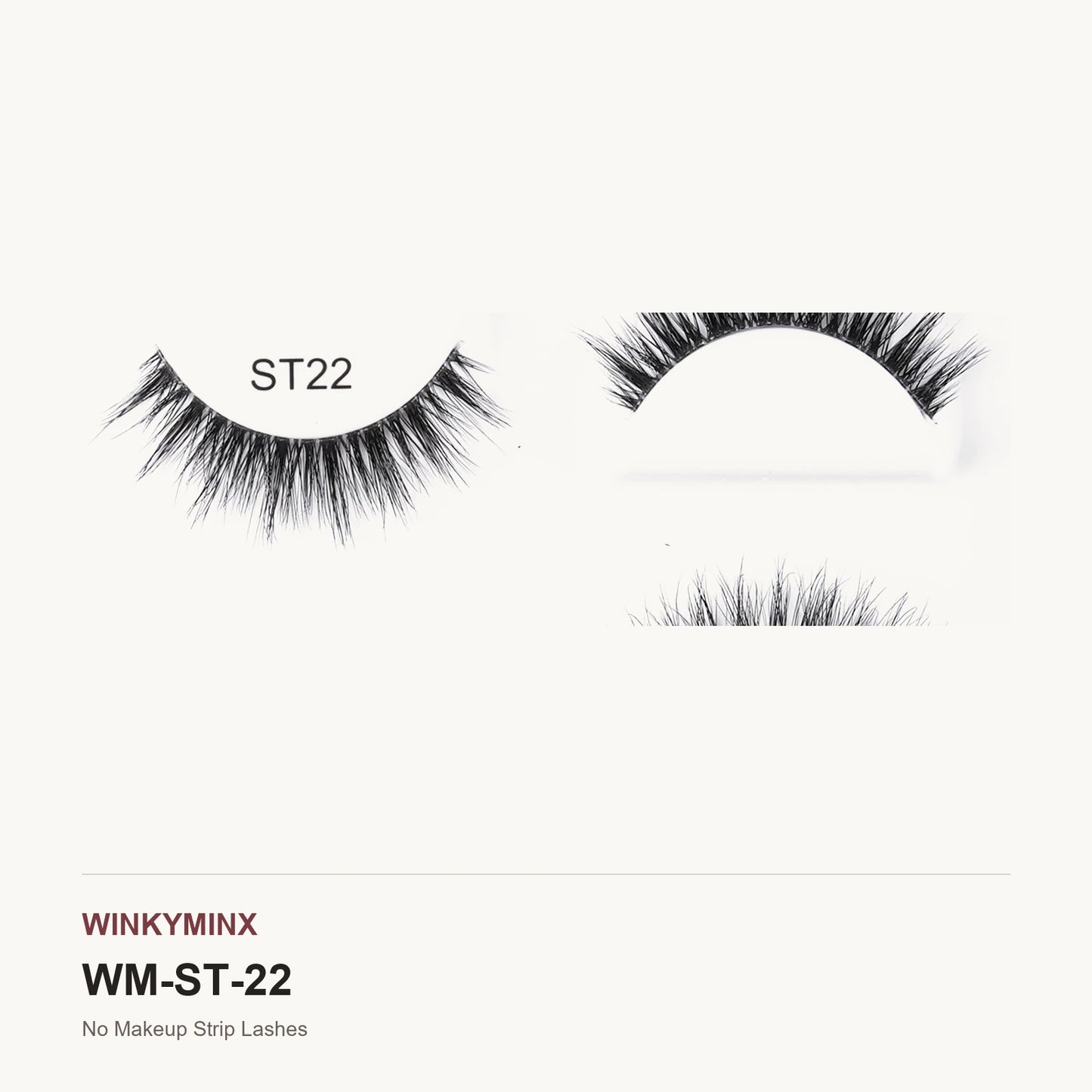 No Makeup Strip Lashes, style ST22