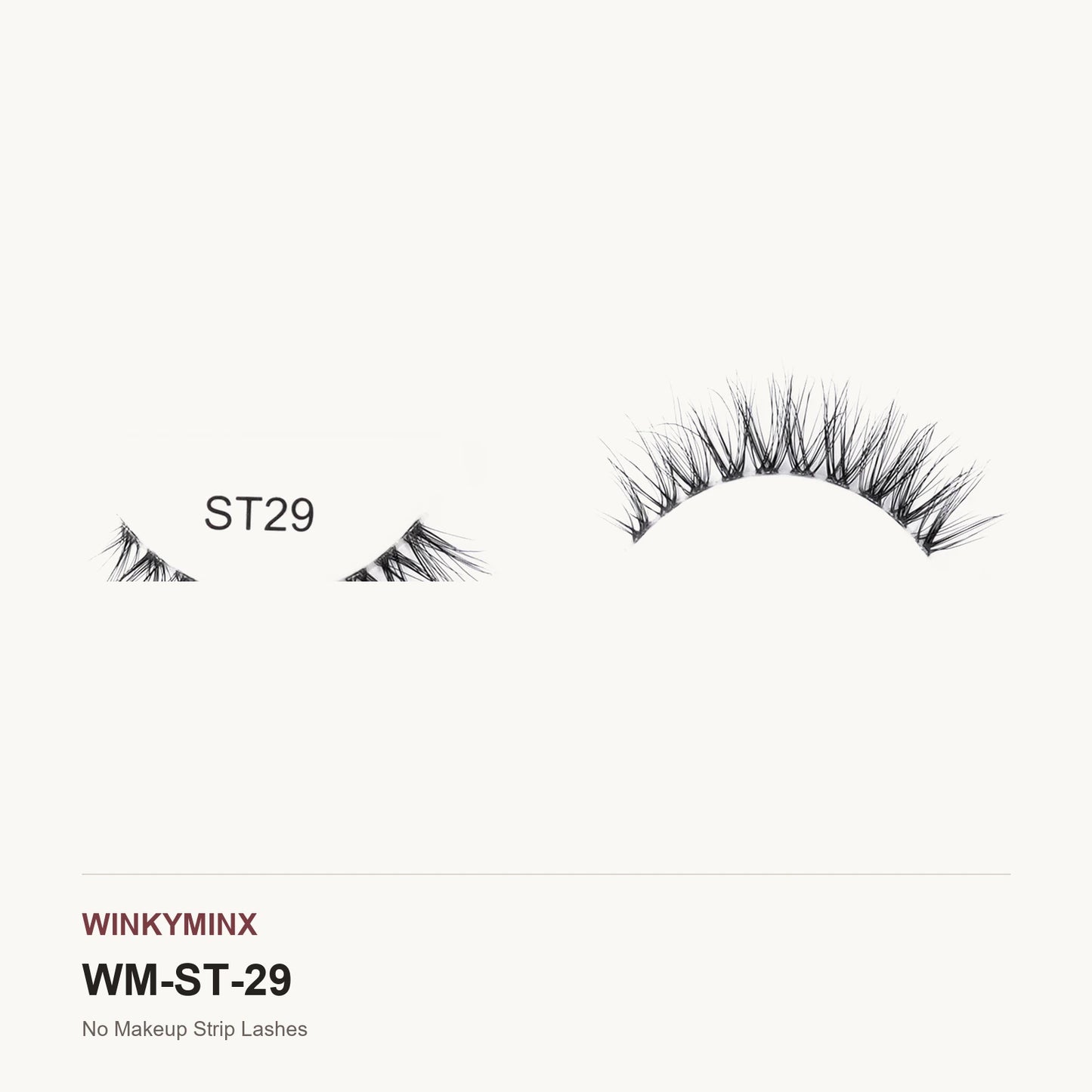No Makeup Strip Lashes, style ST29