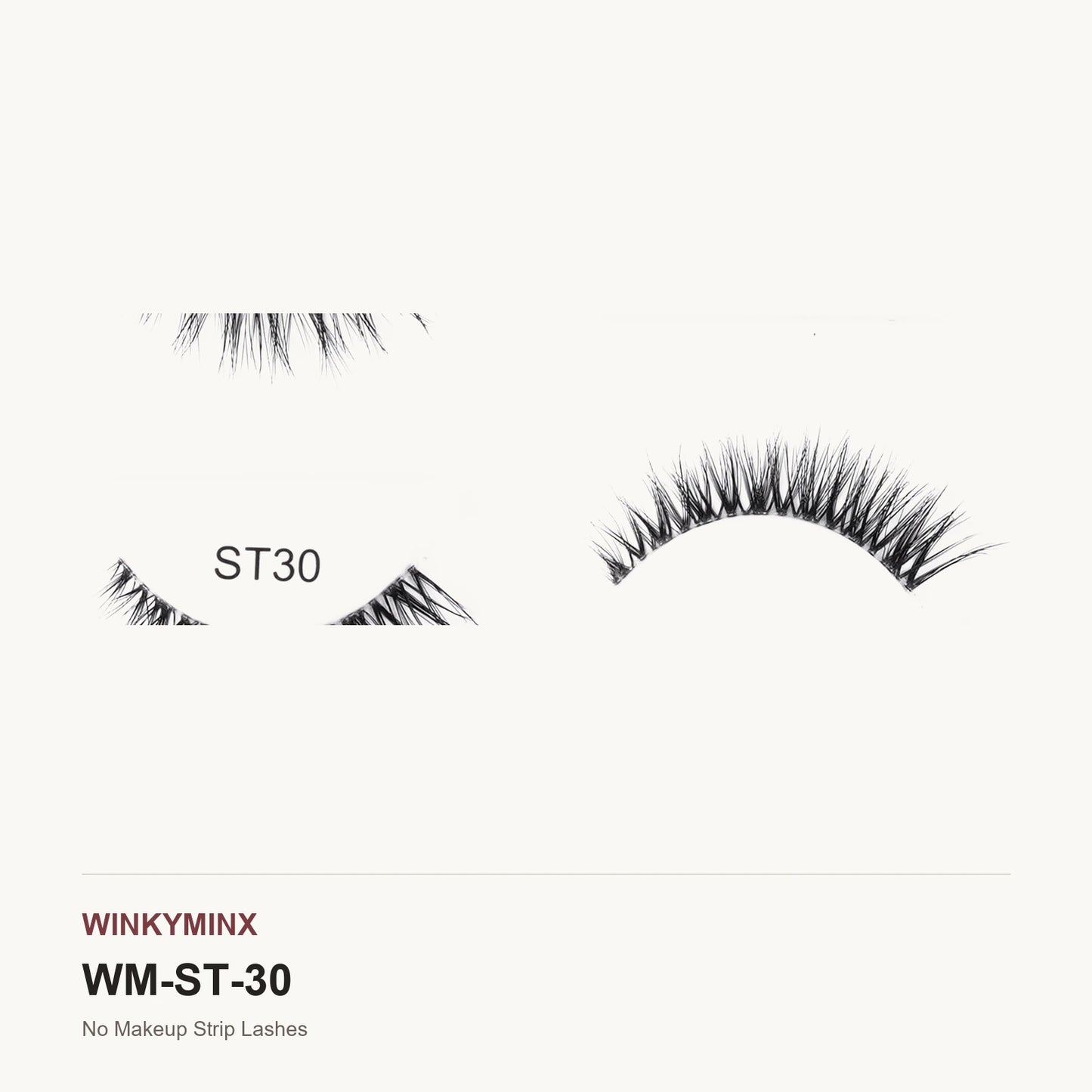 No Makeup Strip Lashes, style ST30