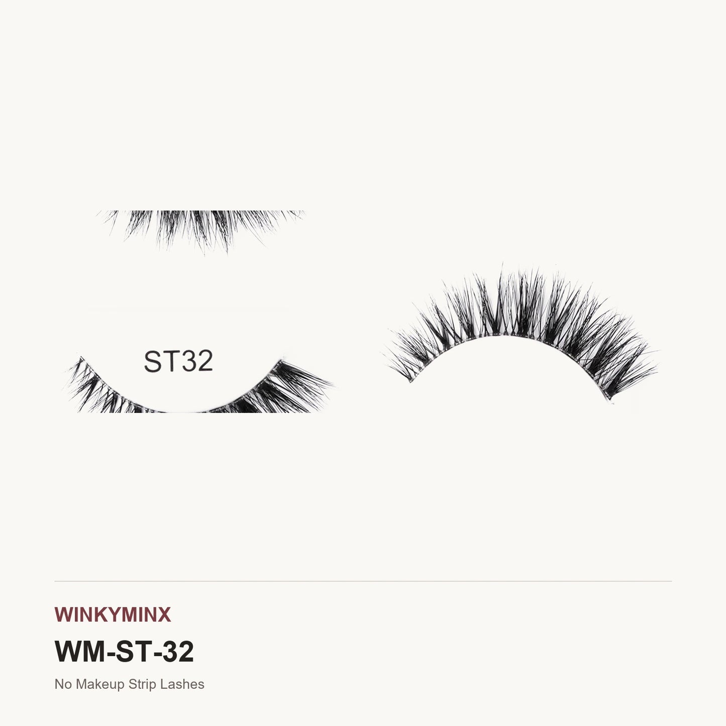 No Makeup Strip Lashes, style ST32