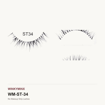 No Makeup Strip Lashes, style ST34
