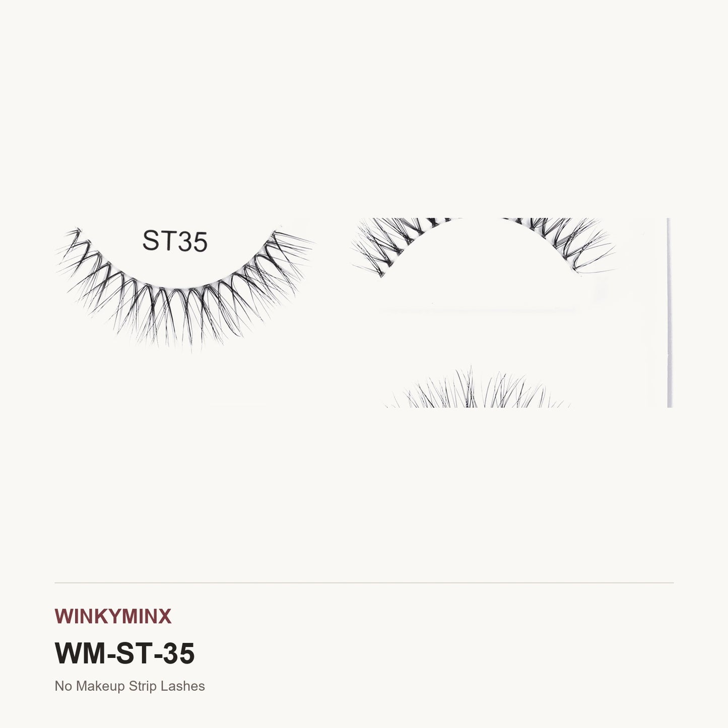No Makeup Strip Lashes, style ST35